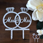 Diamond Rings Acrylic Cake Topper